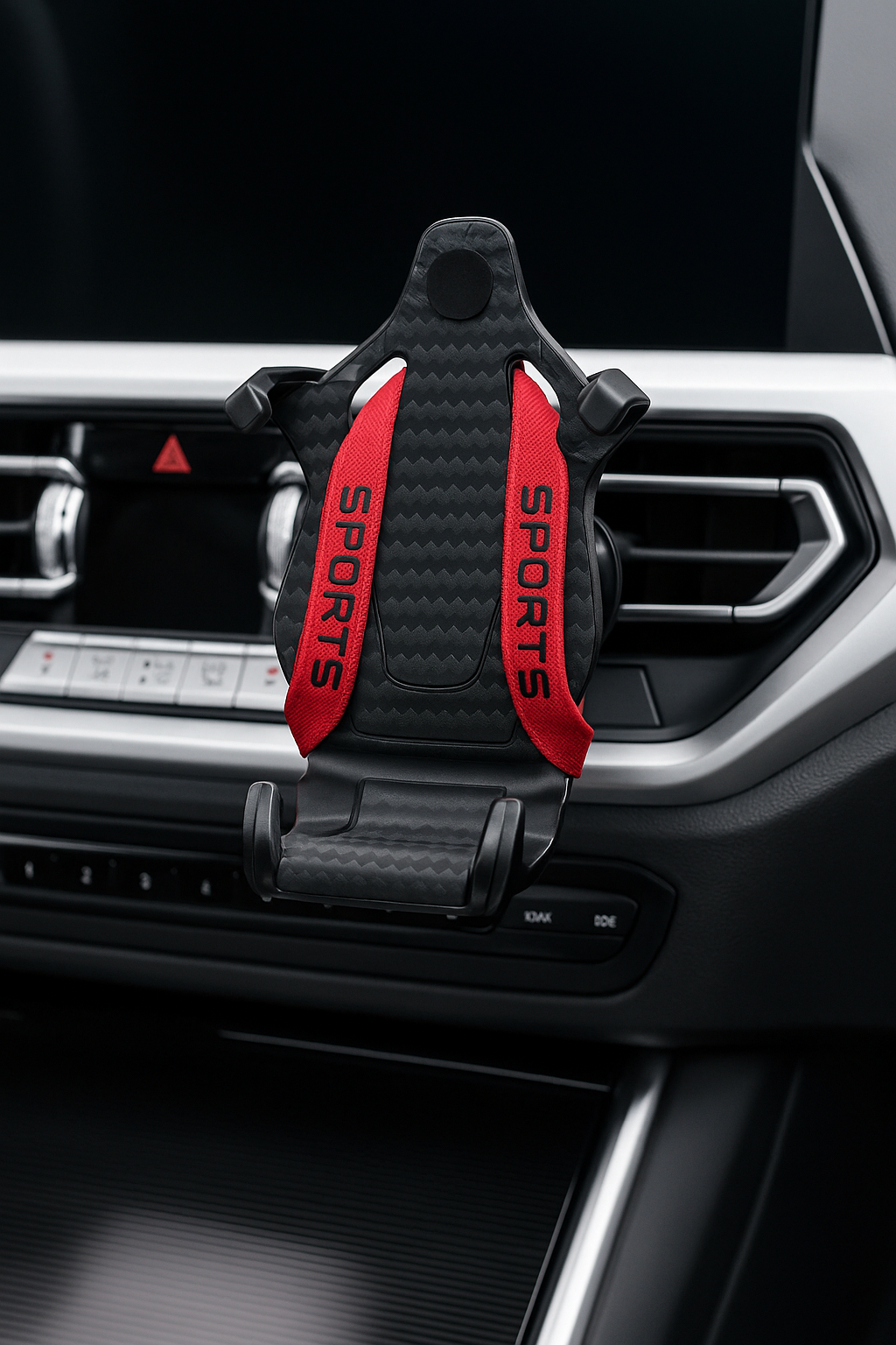 360 Carbon Fiber Racing Seat Phone Holder