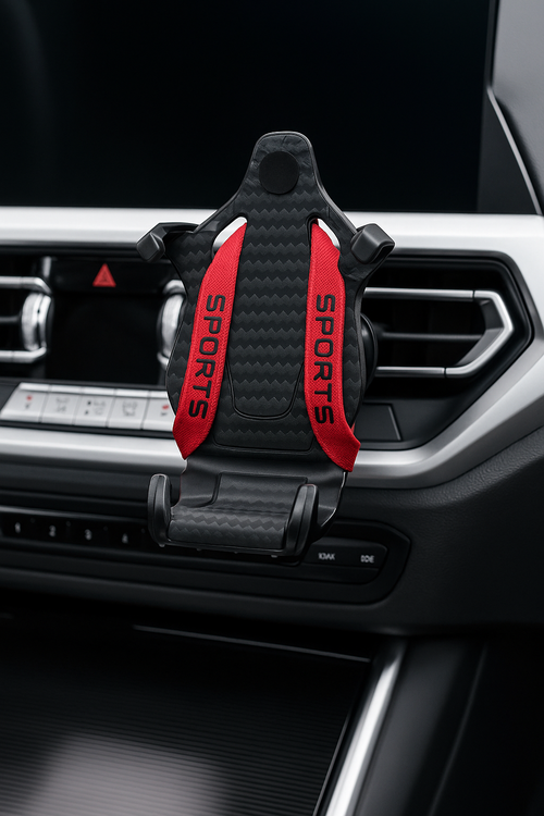 360 Carbon Fiber Racing Seat Phone Holder